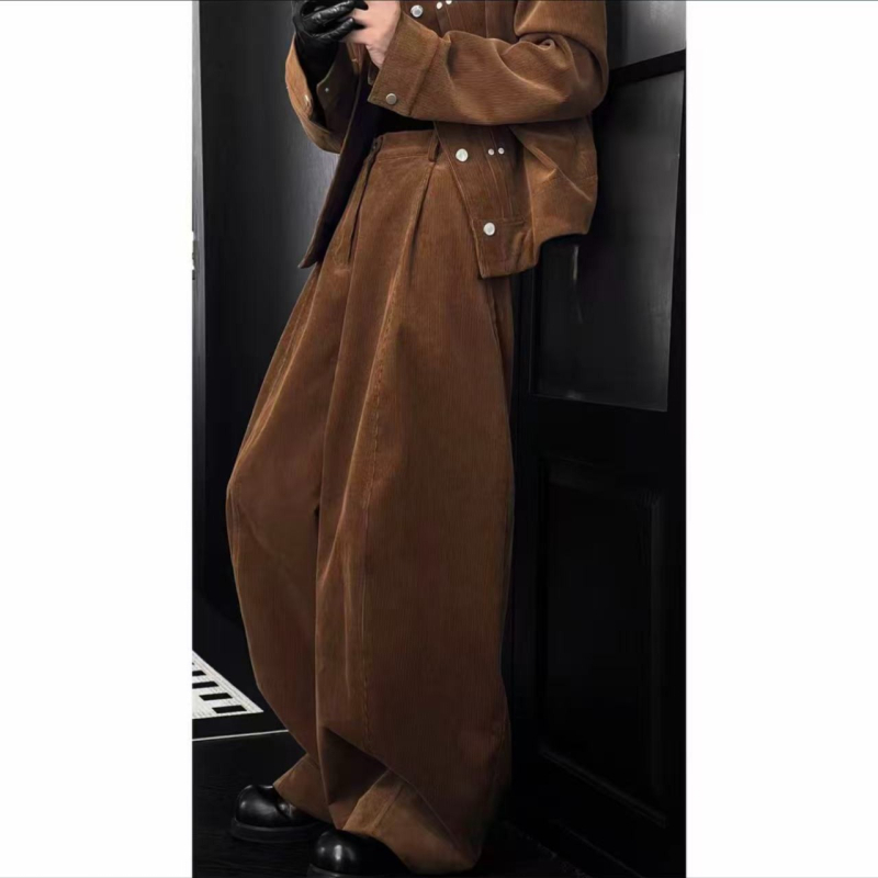 Комплект в ретро стил, дълги ръкави, яка с висока стойка, памучно-смесена тъкан с 100% полиестер