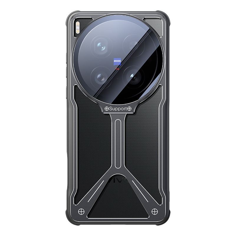 Pouzdro na telefón VIVO X200S/X200U s perforovaným držiakom chladiaceho objektívu, kovový materiál