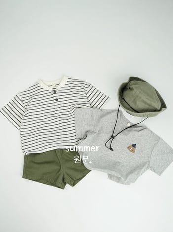Dječja polo majica — prugasti uzorak, 100% pamuk, uzrast 3–8 godina, ljeto, unisex