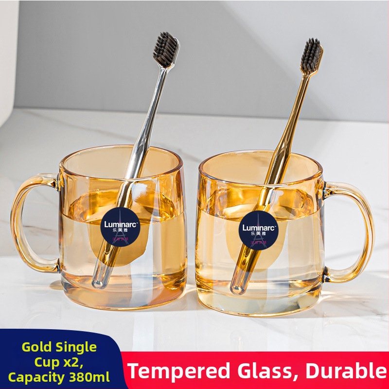 Lemeiya pahar din sticlă temperată pentru apă de gură și periuța de dinți, rotund, un singur strat, rezistent la temperaturi înalte, pentru uz casnic și hotelier