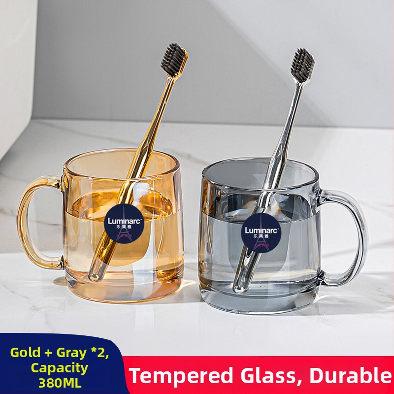 Lemeiya pahar din sticlă temperată pentru apă de gură și periuța de dinți, rotund, un singur strat, rezistent la temperaturi înalte, pentru uz casnic și hotelier