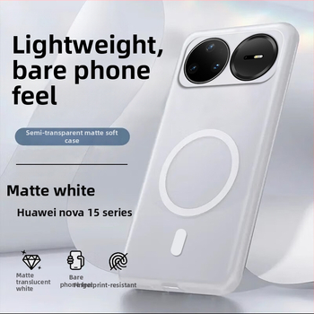TPU obal na Huawei nova15 Pro, matný povrch s textúrou piesku, magnetické priľnutie a ochrana proti pádu