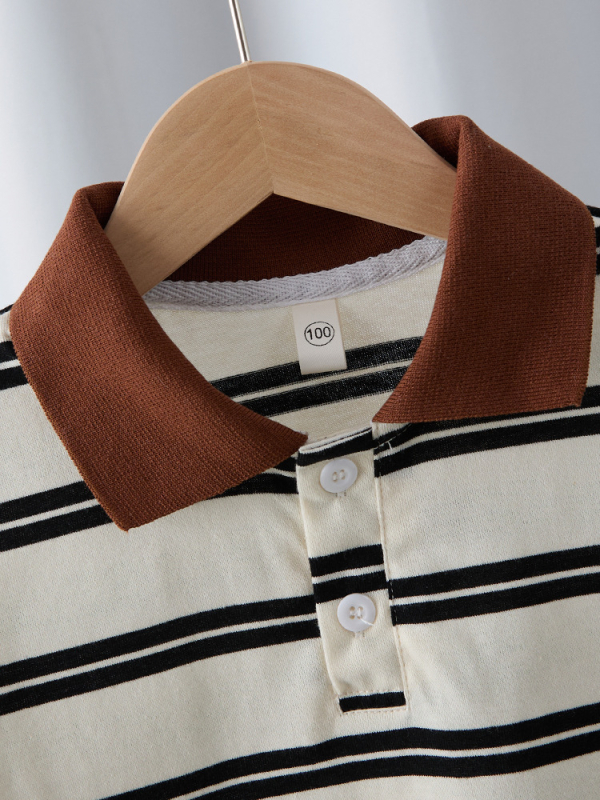 Polo majica za dječake - pamuk, otisak s slovima, korejski stil, ljeto, za djecu 3-8 godina