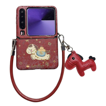 Pouzdro pre Huawei Nova Flip s držiakom, roztomilý ľahký luxusný štýl, materiál TPE, mechanické spracovanie, proti pádu