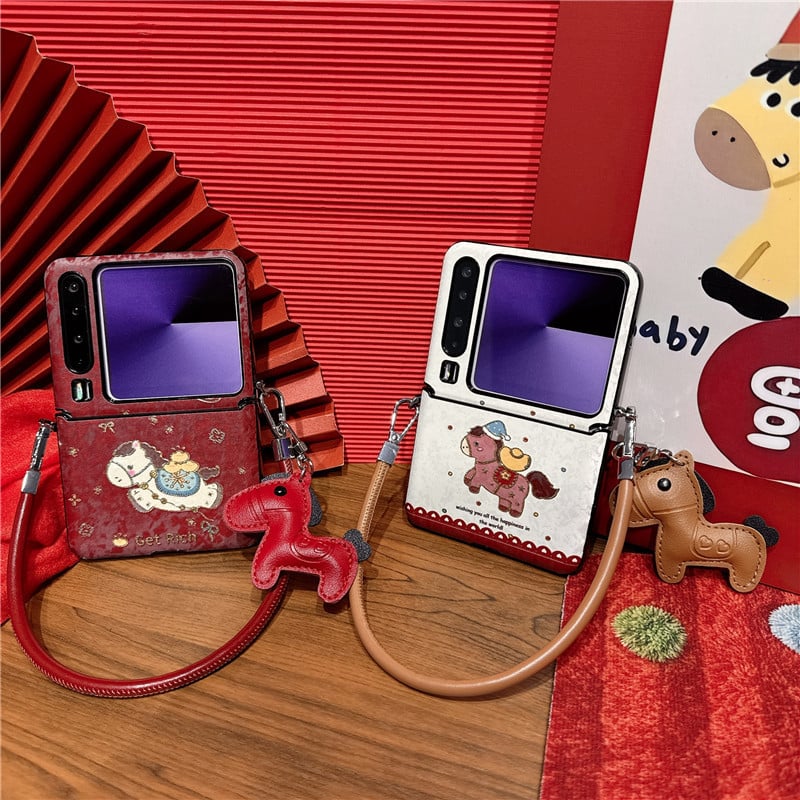 Pouzdro pre Huawei Nova Flip s držiakom, roztomilý ľahký luxusný štýl, materiál TPE, mechanické spracovanie, proti pádu