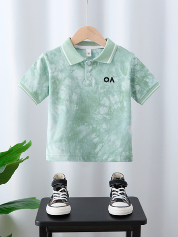 Polo majica, korejski Leisure stil, tie-dye pamuk, za djecu 3–8 godina, ljeto 2025