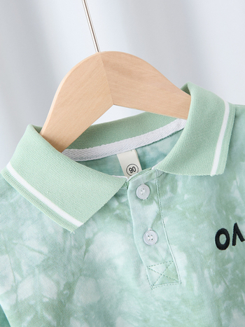 Polo majica, korejski Leisure stil, tie-dye pamuk, za djecu 3–8 godina, ljeto 2025