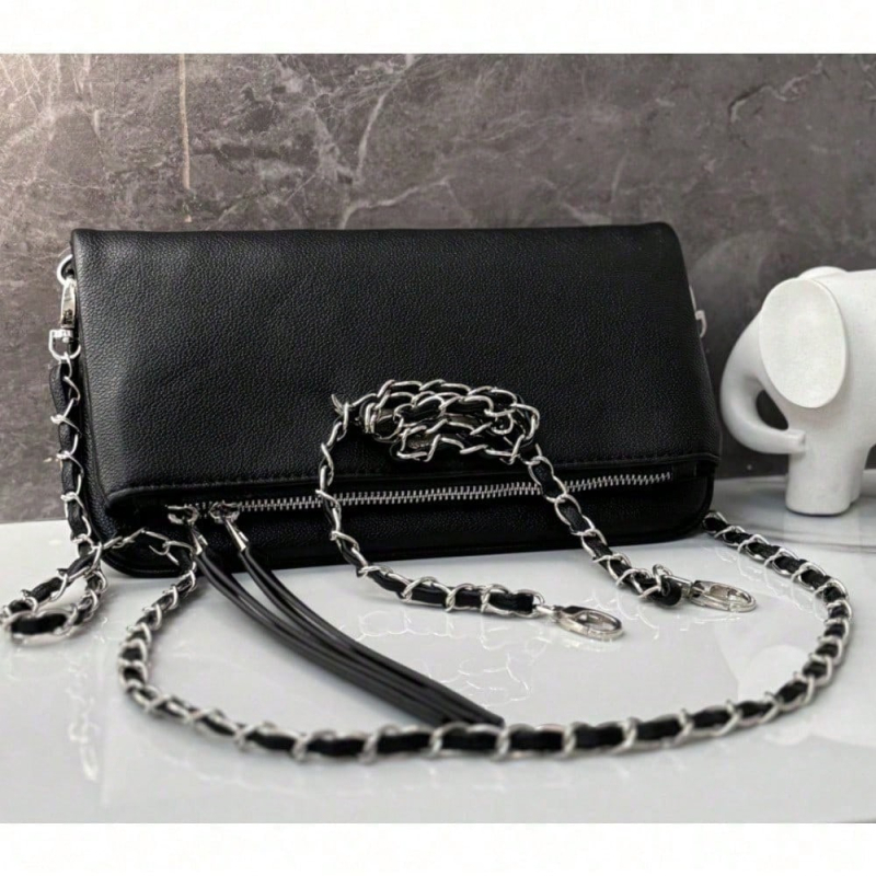 Crossbody torba s izvezenim uzorkom, PU materijal, unisex stil, vodoravni kvadratni oblik, zatvaranje na zatvarač, unutarnji džep za telefon