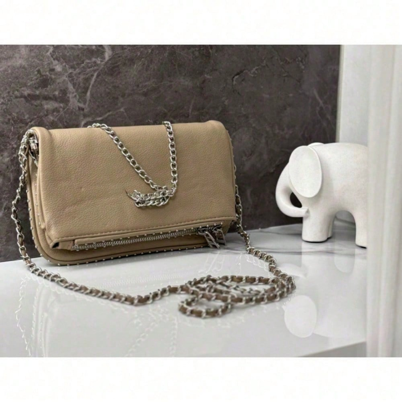 Crossbody torba s izvezenim uzorkom, PU materijal, unisex stil, vodoravni kvadratni oblik, zatvaranje na zatvarač, unutarnji džep za telefon
