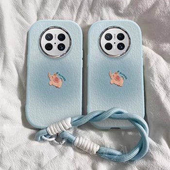 Husă Huawei Mate70 cu elefănțel în stil pictură în ulei, design desen animat, imprimare acrilică