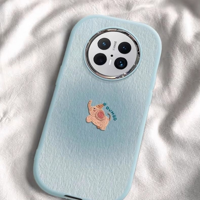 Husă Huawei Mate70 cu elefănțel în stil pictură în ulei, design desen animat, imprimare acrilică