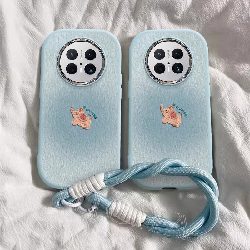 Husă Huawei Mate70 cu elefănțel în stil pictură în ulei, design desen animat, imprimare acrilică