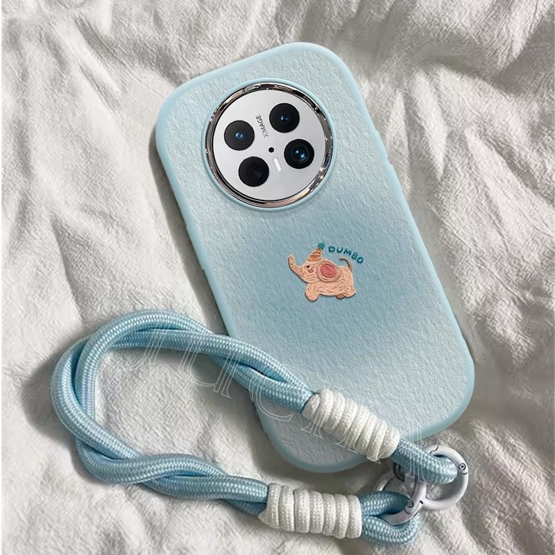 Husă Huawei Mate70 cu elefănțel în stil pictură în ulei, design desen animat, imprimare acrilică