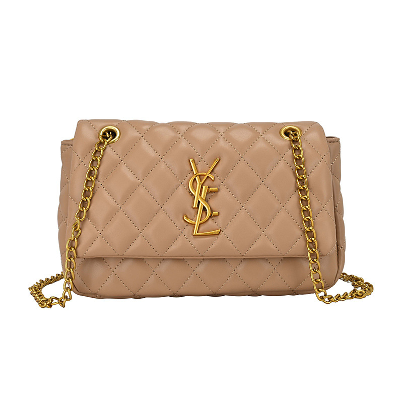 Ženska crossbody torba s dijamantnim šivanjem i lančanim remenom, luksuzan i svestran dizajn