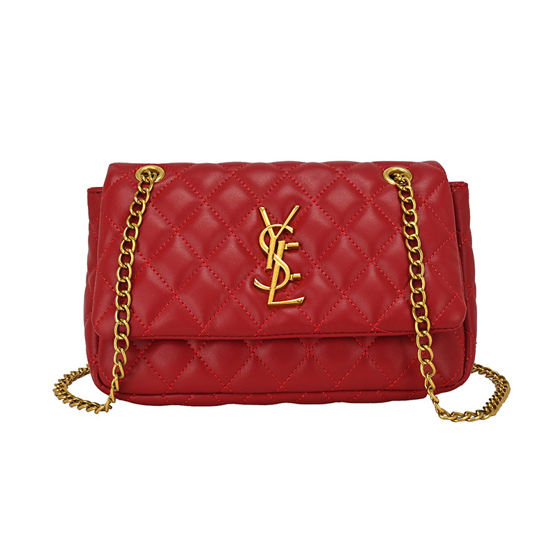 Ženska crossbody torba s dijamantnim šivanjem i lančanim remenom, luksuzan i svestran dizajn