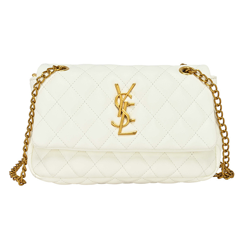Ženska crossbody torba s dijamantnim šivanjem i lančanim remenom, luksuzan i svestran dizajn
