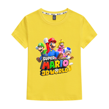 Gyerekeknek való póló 95% pamutból, kerek nyak, rövid ujjú, rajzfilm mintával