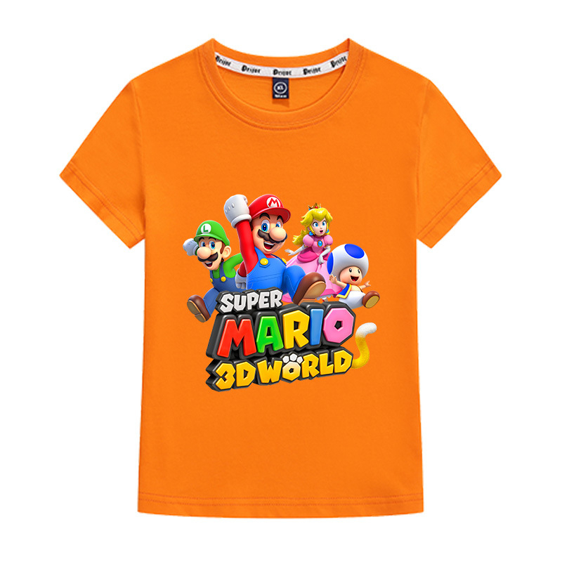 Gyerekeknek való póló 95% pamutból, kerek nyak, rövid ujjú, rajzfilm mintával