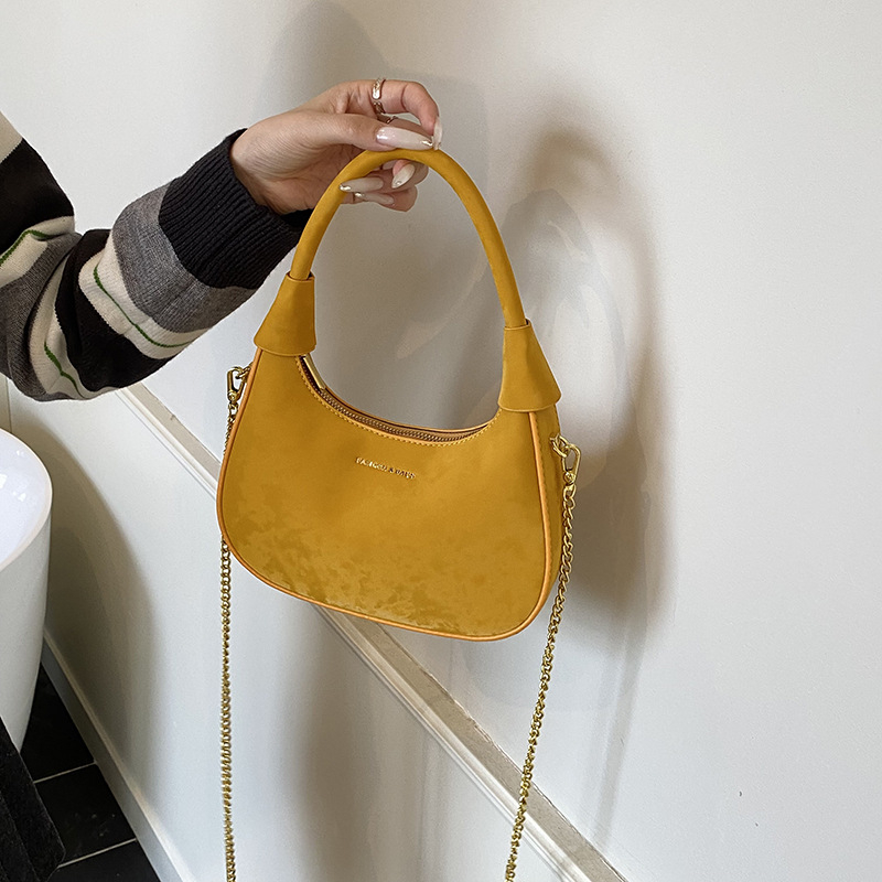 Crossbody torba s oblikom polumjeseca, PU koža, stil Novi mjesec, zatvaranje na zip, jedan remen