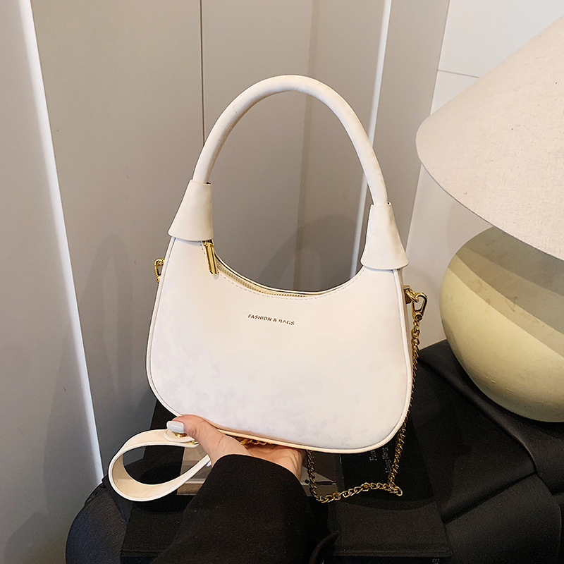 Crossbody torba s oblikom polumjeseca, PU koža, stil Novi mjesec, zatvaranje na zip, jedan remen
