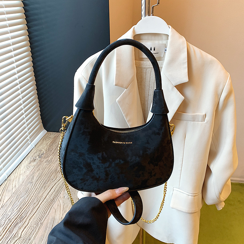 Crossbody torba s oblikom polumjeseca, PU koža, stil Novi mjesec, zatvaranje na zip, jedan remen