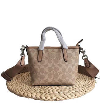 Μίνι Τσάντα Tote για Γυναίκες — γνήσιο δέρμα, στυλ ελεύθερου ταξιδιού, οριζόντιο τετράγωνο σχήμα, μαγνητικό κλείσιμο, εσωτερική θήκη με φερμουάρ, Άνοιξη 2025.