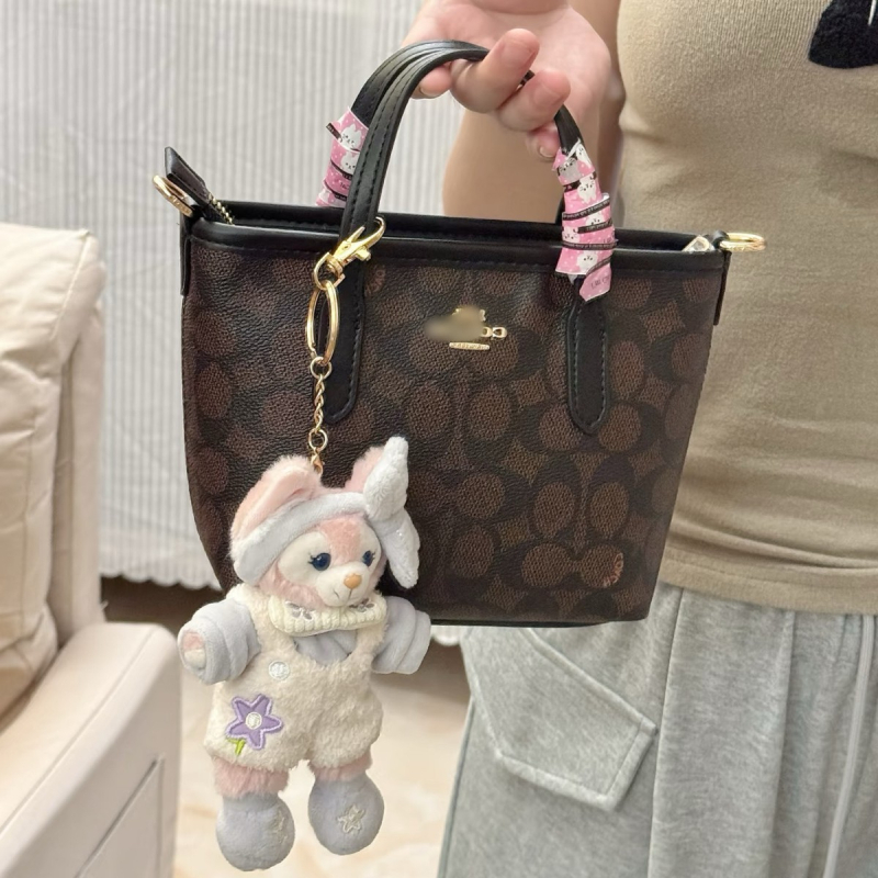 Μίνι Τσάντα Tote για Γυναίκες — γνήσιο δέρμα, στυλ ελεύθερου ταξιδιού, οριζόντιο τετράγωνο σχήμα, μαγνητικό κλείσιμο, εσωτερική θήκη με φερμουάρ, Άνοιξη 2025.