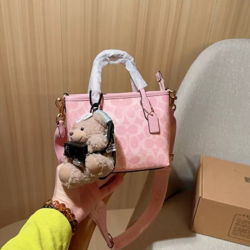 Μίνι Τσάντα Tote για Γυναίκες — γνήσιο δέρμα, στυλ ελεύθερου ταξιδιού, οριζόντιο τετράγωνο σχήμα, μαγνητικό κλείσιμο, εσωτερική θήκη με φερμουάρ, Άνοιξη 2025.