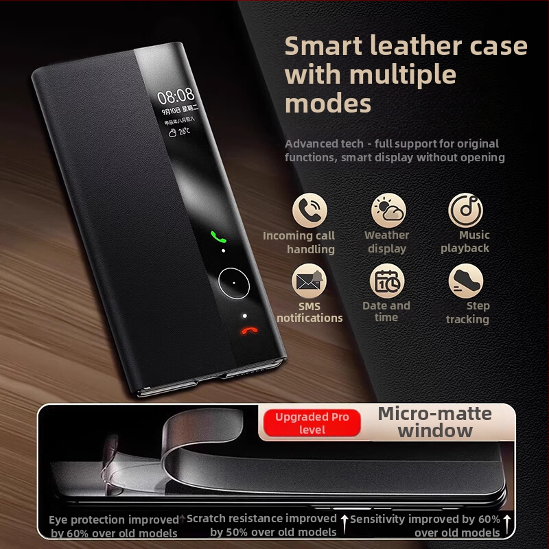 Kožené magnetické flip puzdro pre Huawei Mate70 Pro