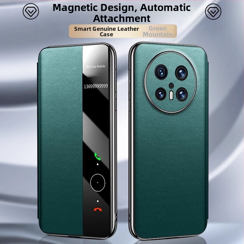 Kožené magnetické flip puzdro pre Huawei Mate70 Pro