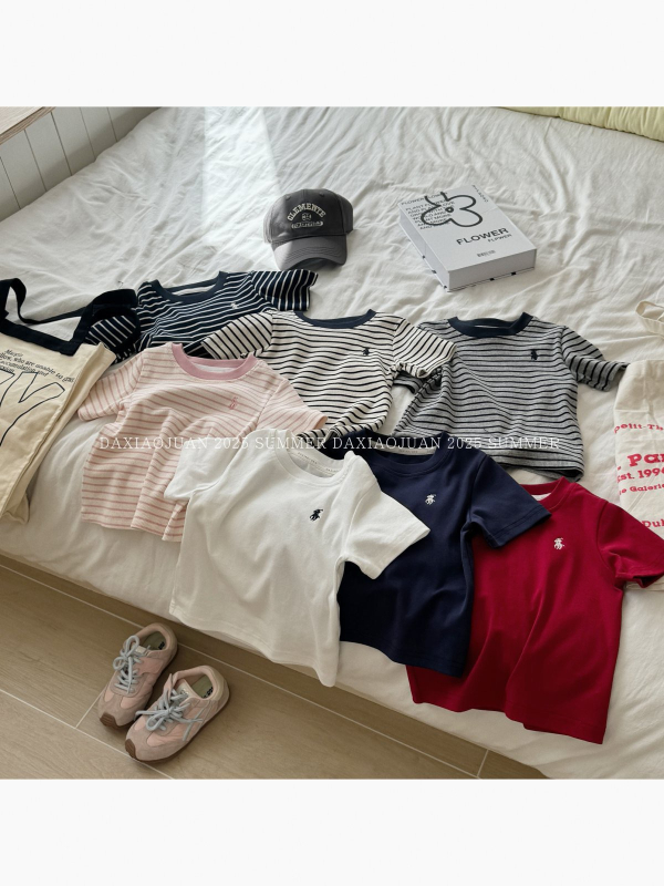 Gyerekeknek szóló felső, koreai stílusú, uniszex, 3–8 éveseknek, 95% pamut, Biztonsági osztály A