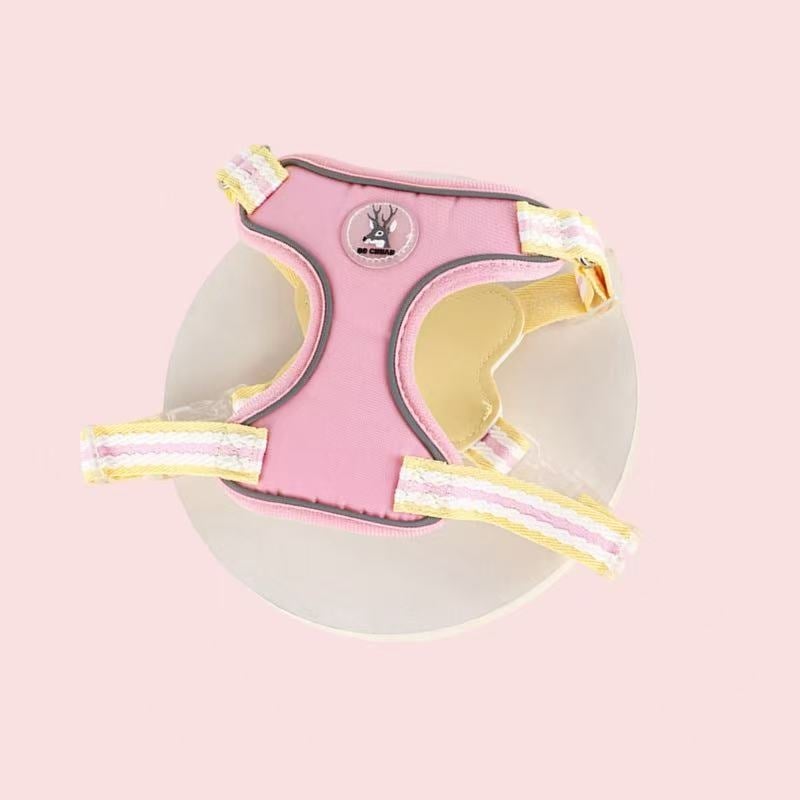 Кучешка гръдна презрамка с отражателна каишка, полиестер, регулируема