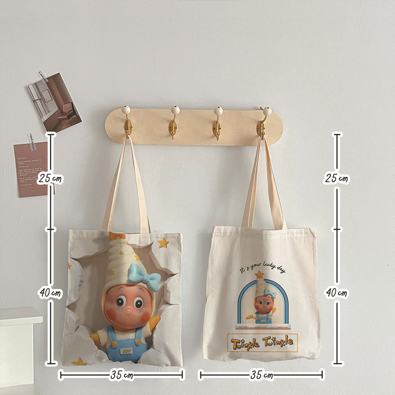 Τσάντα ώμου από καμβά με θήκες για κινητό και φορητό, κάθετης τετράγωνης μορφής, φοιτητικό πανεπιστήμιο στυλ, διπλοί ιμάντες