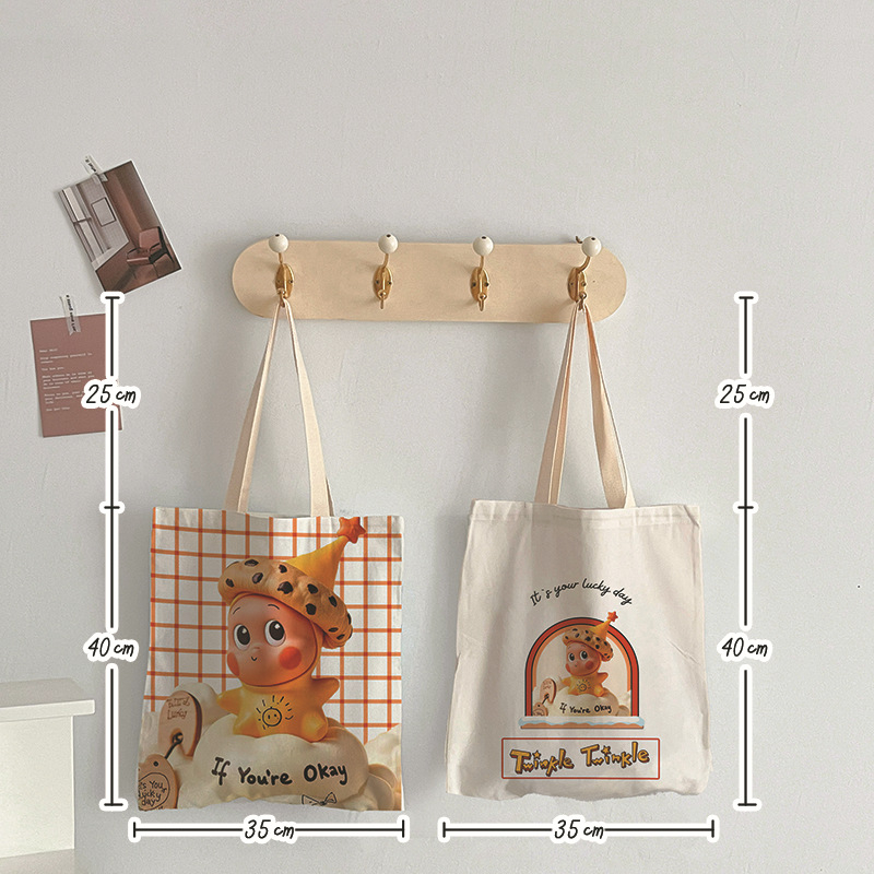 Τσάντα ώμου από καμβά με θήκες για κινητό και φορητό, κάθετης τετράγωνης μορφής, φοιτητικό πανεπιστήμιο στυλ, διπλοί ιμάντες