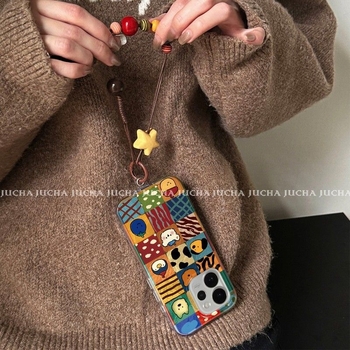 Puzdro na telefón zo silikónu, cartoon štýl, povrch spreju, protišmykové, proti pádu, univerzálna kompatibilita