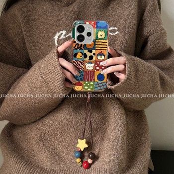 Puzdro na telefón zo silikónu, cartoon štýl, povrch spreju, protišmykové, proti pádu, univerzálna kompatibilita