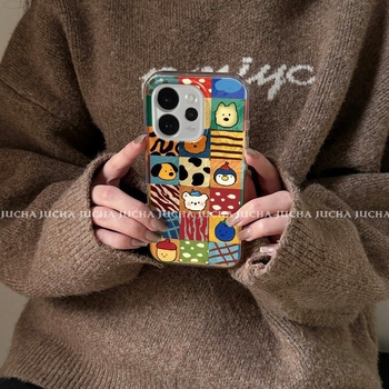 Puzdro na telefón zo silikónu, cartoon štýl, povrch spreju, protišmykové, proti pádu, univerzálna kompatibilita