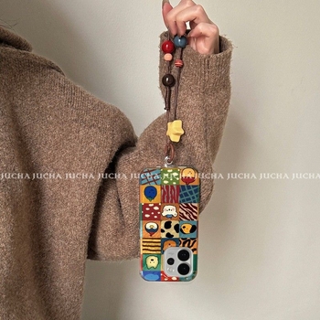 Puzdro na telefón zo silikónu, cartoon štýl, povrch spreju, protišmykové, proti pádu, univerzálna kompatibilita