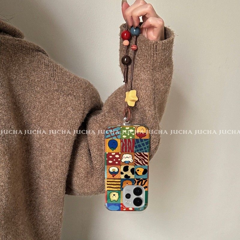 Puzdro na telefón zo silikónu, cartoon štýl, povrch spreju, protišmykové, proti pádu, univerzálna kompatibilita