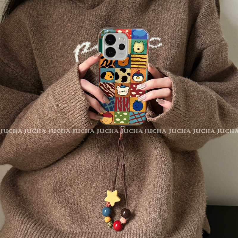 Puzdro na telefón zo silikónu, cartoon štýl, povrch spreju, protišmykové, proti pádu, univerzálna kompatibilita