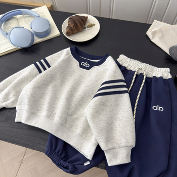 Dječji jesenski dvodijelni set, udoban kroj, karikatura dizajn, korejski stil