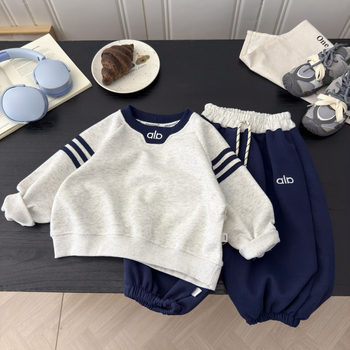 Dječji jesenski dvodijelni set, udoban kroj, karikatura dizajn, korejski stil