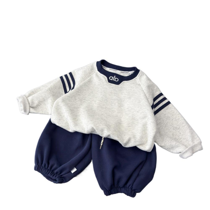 Dječji jesenski dvodijelni set, udoban kroj, karikatura dizajn, korejski stil