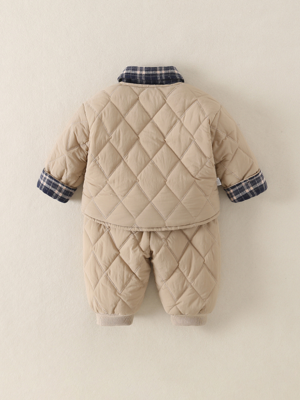 Két részes téli gyerekruha szett, Silver Fox fleece, 100% poliészter, hosszú ujjú felső és hosszú nadrág, 0–1 éveseknek