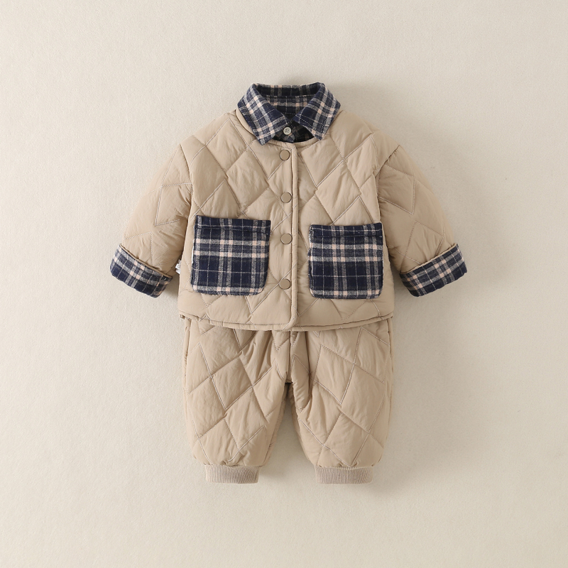 Két részes téli gyerekruha szett, Silver Fox fleece, 100% poliészter, hosszú ujjú felső és hosszú nadrág, 0–1 éveseknek