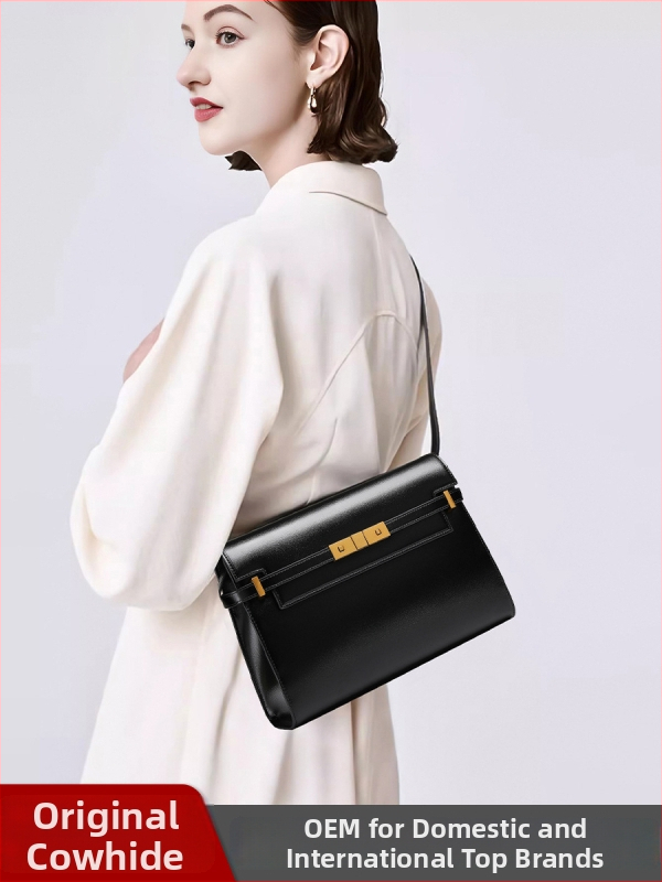 Kožna Kelly torba s uzorkom krokodila, Manhattan, s poklopcem, vodoravni kvadratni oblik, zaključavanje, podstava od sintetičke kože