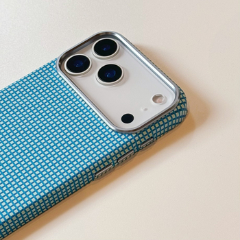 Kućište za iPhone s metalnim okvirom, karirani uzorak, kožni izgled, ultra-tanko, otporno na pad, magnetsko zatvaranje