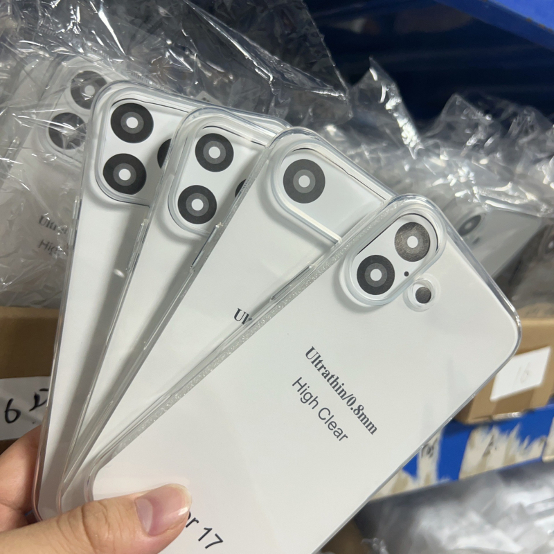 Shell TPU ultra vékony tok iPhone 17/16 Pro Max/15 Pro – Átlátszó védőtok hőelvezetési nyílásokkal (injektáló formázás)