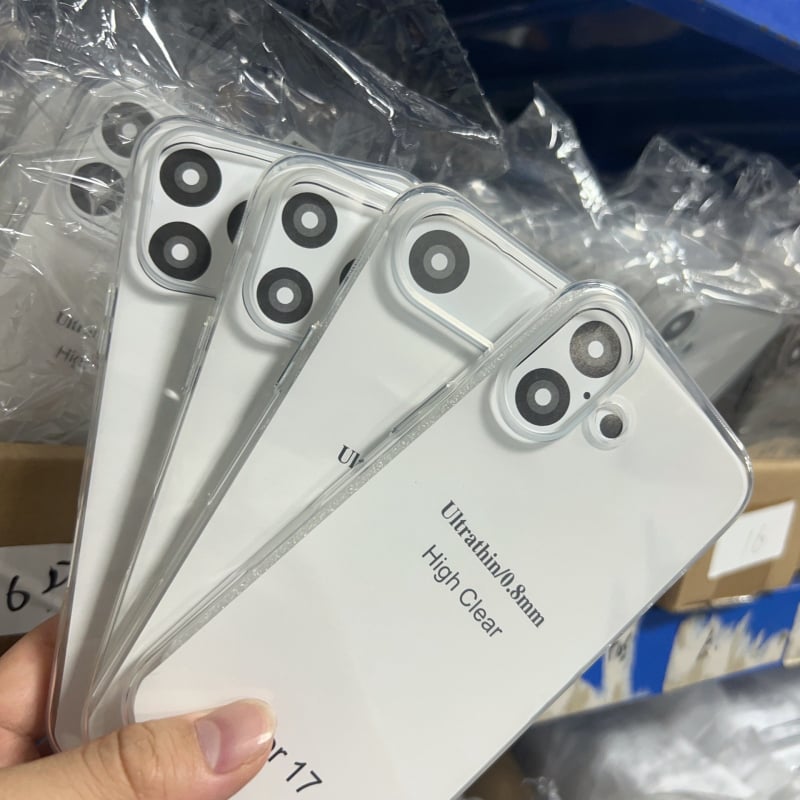 Shell TPU ultra vékony tok iPhone 17/16 Pro Max/15 Pro – Átlátszó védőtok hőelvezetési nyílásokkal (injektáló formázás)