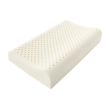 Детска латексова възглавница — правоъгълна форма, естествен латекс, съдържание латекс 90%+, калъф от чист памук, подходяща за деца и бебета